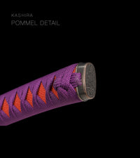 Unsharpened Collector Katana — Purple Ito, Red Speckled Saya — gallery image 6