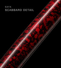 Unsharpened Collector Katana — Crimson Marbled Saya — gallery image 3
