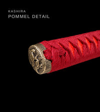 Unsharpened Collector Katana — Crimson Marbled Saya — gallery image 6