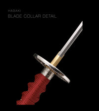 Unsharpened Collector Katana — Red Ito, Line-Pattern Saya — gallery image 7