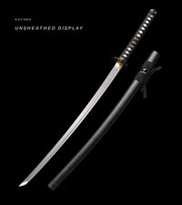 Unsharpened Collector Katana — Black Speckled Saya, Dark Fittings — gallery image 1