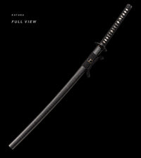 Unsharpened Collector Katana — Black Speckled Saya, Dark Fittings — gallery image 2