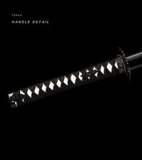Unsharpened Collector Katana — Black Speckled Saya, Dark Fittings — gallery image 5