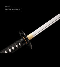 Unsharpened Collector Katana — Black Speckled Saya, Dark Fittings — gallery image 7