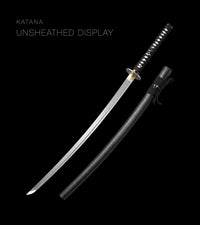 Unsharpened Collector Katana — Black Speckled Saya, Silver Fittings — gallery image 1