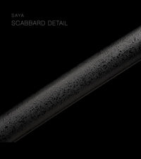 Unsharpened Collector Katana — Black Speckled Saya, Silver Fittings — gallery image 3