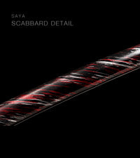 Unsharpened Blackened Collector Katana — Black & Red Spiral Saya — gallery image 3