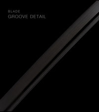 Unsharpened Blackened Collector Katana — Black & Red Spiral Saya — gallery image 8