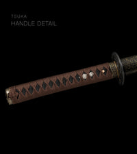 Unsharpened Collector Katana — Brown Ito, Gold-Fleck Saya — gallery image 5