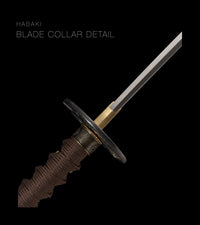 Unsharpened Collector Katana — Brown Ito, Gold-Fleck Saya — gallery image 7