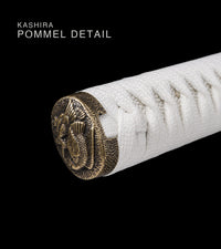 Unsharpened Collector Katana — White Ito, Red Lacquered Saya — gallery image 6