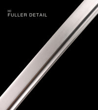 Unsharpened Collector Katana — White Ito, Red Lacquered Saya — gallery image 7