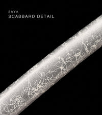 Unsharpened Collector Katana — Lavender Ito, Silver Crackle Saya — gallery image 3
