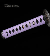Unsharpened Collector Katana — Lavender Ito, Gold Metallic Saya — gallery image 8