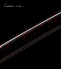 Unsharpened Collector Katana — Red & Brown Marbled Saya — gallery image 3