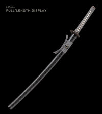 Unsharpened Collector Katana — Grey Ito, Black Speckled Saya — gallery image 2