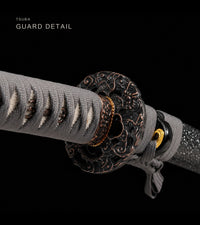 Unsharpened Collector Katana — Grey Ito, Black Speckled Saya — gallery image 4