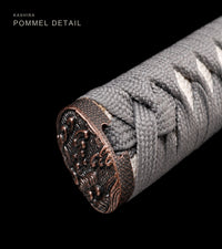 Unsharpened Collector Katana — Grey Ito, Black Speckled Saya — gallery image 6