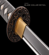 Unsharpened Collector Katana — Grey Ito, Black Speckled Saya — gallery image 7