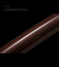 Unsharpened High-Carbon Collector Katana — Red Wood-Grain Saya — gallery image 2