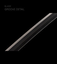 Unsharpened High-Carbon Collector Katana — Red Wood-Grain Saya — gallery image 7
