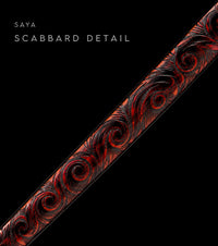 Unsharpened Collector Katana — Black & Crimson Carved Saya — gallery image 3