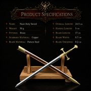 Nasir Holy Sword - side view - MythArc collectible
