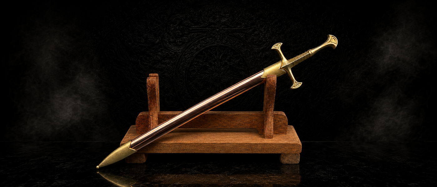 Nasir Holy Sword - scabbard detail - MythArc collectible