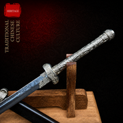 Black Gold Ancient Saber Miniature Dao - close-up detail - MythArc collectible