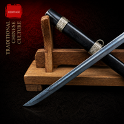 Black Gold Ancient Saber Miniature Dao - blade detail - MythArc collectible