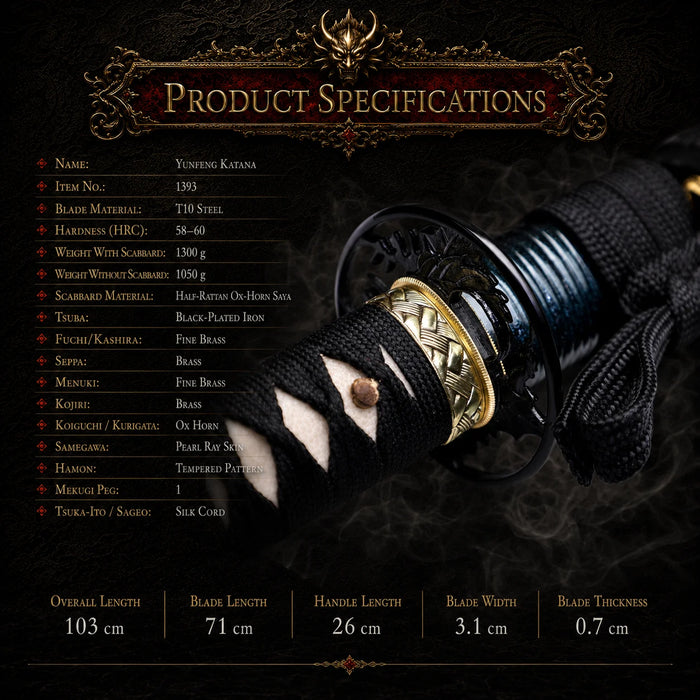 Yunfeng Katana T10 steel decorative collectible - MythArc image 2