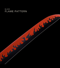 Unsharpened Flame-Pattern Anime Collector Katana — White Ito, Purple-Pattern Saya — gallery image 6