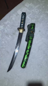 Unsharpened U-no-Kubi Wakizashi — Clay-Tempered T10, Copper Habaki — workshop video thumbnail