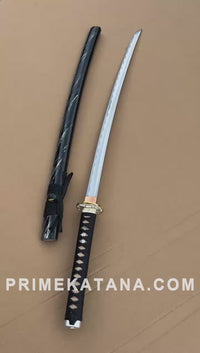Unsharpened Drifting Shadow Katana — Streaked Black Saya, Copper Seppa — workshop video thumbnail