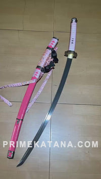Unsharpened Deep-Curve Tachi — Patterned Steel, Coral Saya, Sakura Ito — workshop video thumbnail