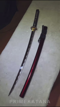 Unsharpened Chrysanthemum Tachi for Display – 65Mn Steel — workshop video thumbnail
