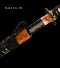 Unsharpened Gilded Sanmai Katana — Clay-Tempered 1050, Stingray Saya — gallery image 3