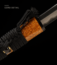 Unsharpened Gilded Sanmai Katana — Clay-Tempered 1050, Stingray Saya — gallery image 8