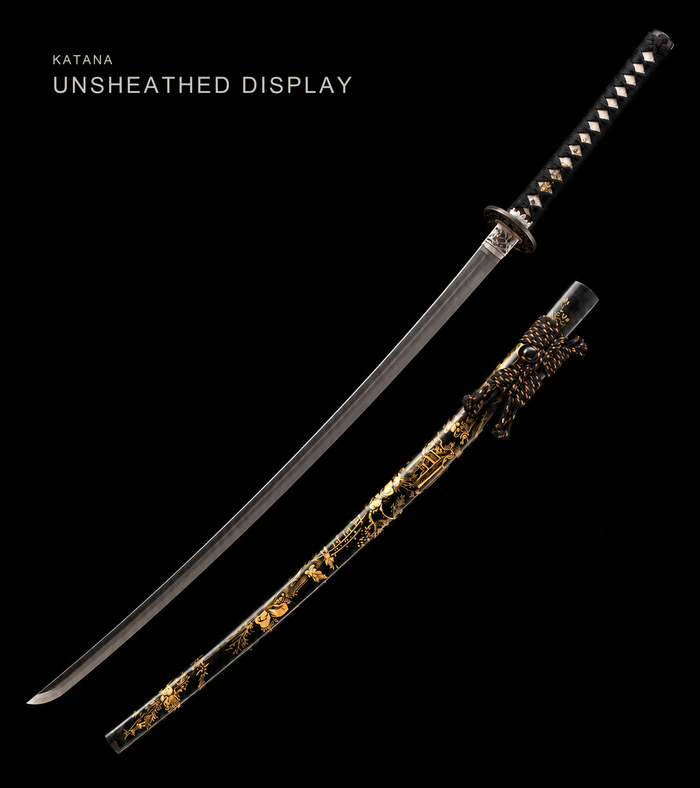 Gilded Ronin Katana — Clay-Tempered T10, Hand-Painted Saya — catalogue view 1