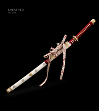 Unsharpened Sakura Tachi — Mirror-Polished T10, Two-Tone Copper Fittings — gallery image 3