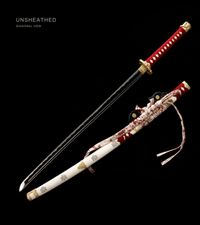Unsharpened Sakura Tachi — Mirror-Polished T10, Two-Tone Copper Fittings — gallery image 4