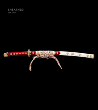 Unsharpened Sakura Tachi — Mirror-Polished T10, Two-Tone Copper Fittings — gallery image 6