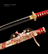 Unsharpened Sakura Tachi — Mirror-Polished T10, Two-Tone Copper Fittings — gallery image 7