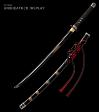 Unsharpened Aoi-Crest Deep-Curve Tachi — Mirror-Polished 5160 — gallery image 1