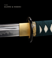 Unsharpened U-no-Kubi Wakizashi — Clay-Tempered T10, Copper Habaki — gallery image 3