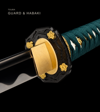 Unsharpened U-no-Kubi Wakizashi — Clay-Tempered T10, Copper Habaki — gallery image 4