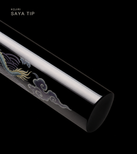 Unsharpened Cloud Dragon Katana — 65Mn Manganese Steel, Lacquered Saya — gallery image 5