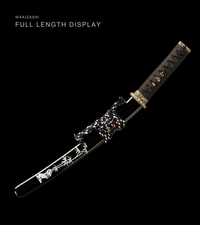 Unsharpened Gold Chrysanthemum Collector Wakizashi — Copper Fittings — gallery image 2