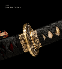 Unsharpened Suanni Deep-Curve Collector Tachi — Copper Fittings, True Yokote — gallery image 3