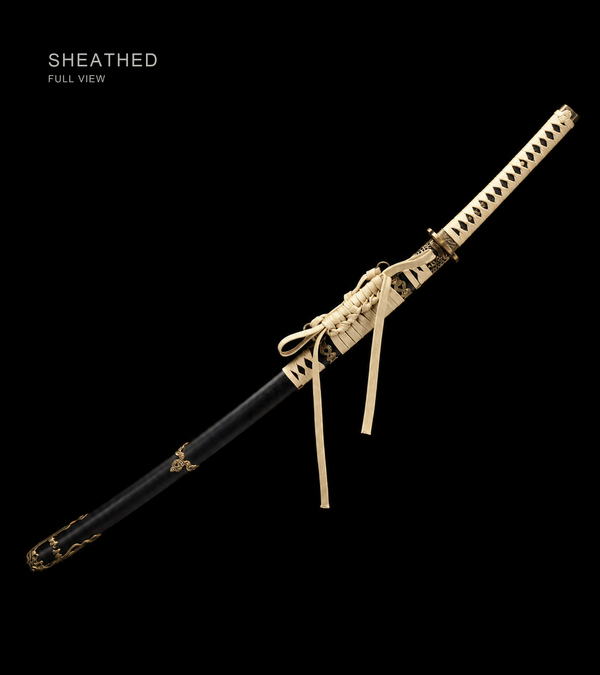 Water Dragon Tachi — 1060 Carbon Steel, Blackened Iron Saya — catalogue view 1